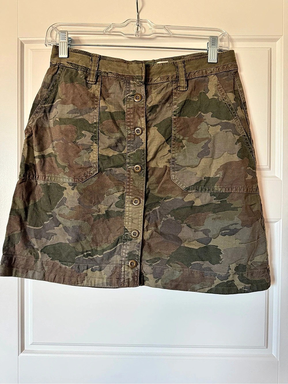 Anthropologie Camo Mini Skirt Size 8